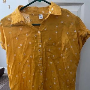 flower button down blouse